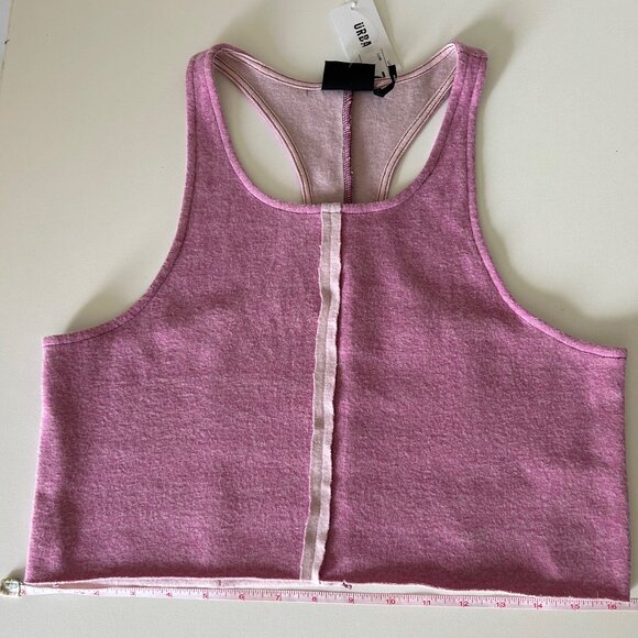 NWT Urban Outfitters Large Purple Raw Hem Fleece Crop Tank Top - Picture 9 of 15